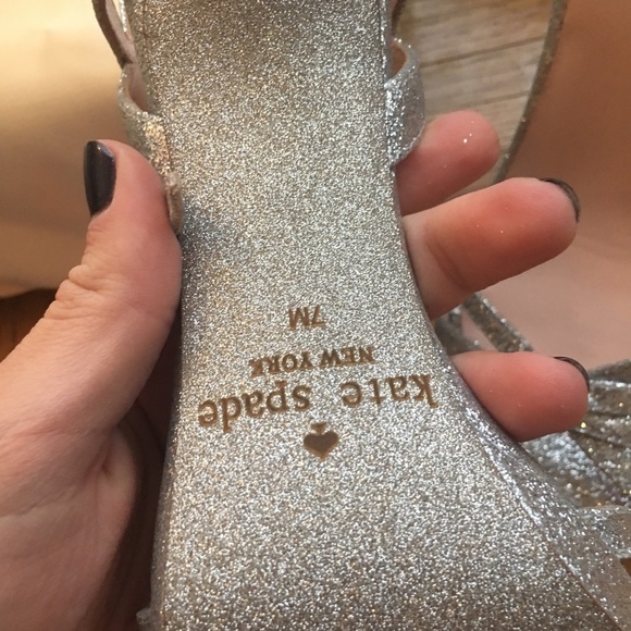 Kate spade glitter sandals 7M worn once Florence - Picture 6 of 9